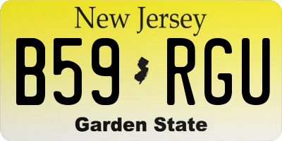 NJ license plate B59RGU