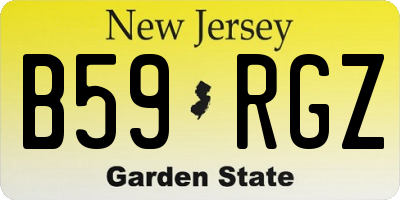 NJ license plate B59RGZ