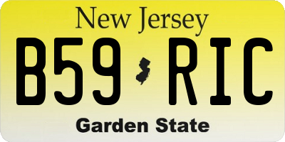NJ license plate B59RIC