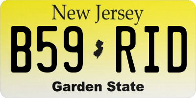 NJ license plate B59RID