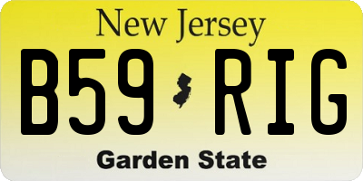 NJ license plate B59RIG