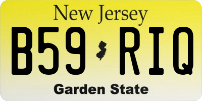 NJ license plate B59RIQ