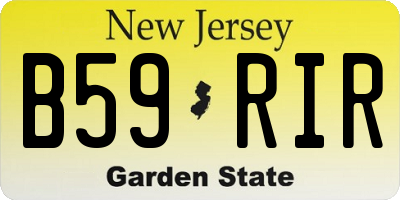 NJ license plate B59RIR