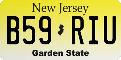 NJ license plate B59RIU