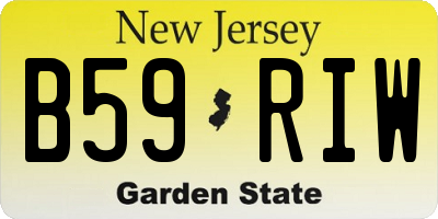 NJ license plate B59RIW