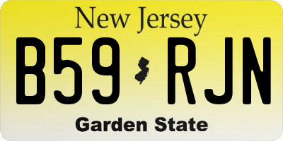 NJ license plate B59RJN