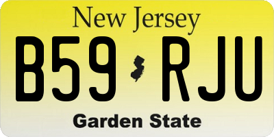 NJ license plate B59RJU