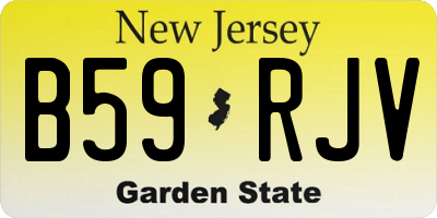 NJ license plate B59RJV
