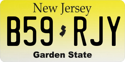 NJ license plate B59RJY