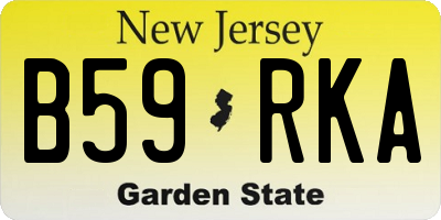 NJ license plate B59RKA