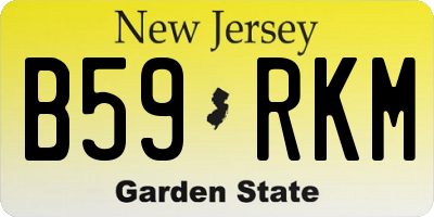 NJ license plate B59RKM