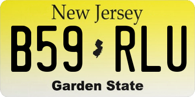 NJ license plate B59RLU