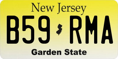 NJ license plate B59RMA