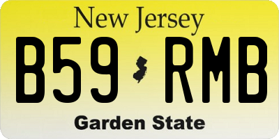 NJ license plate B59RMB