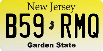 NJ license plate B59RMQ
