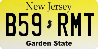NJ license plate B59RMT