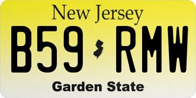 NJ license plate B59RMW