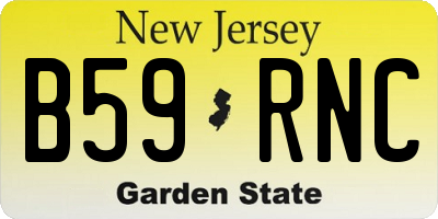 NJ license plate B59RNC