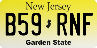 NJ license plate B59RNF