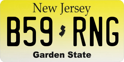 NJ license plate B59RNG