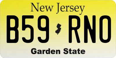 NJ license plate B59RNO