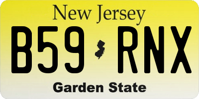 NJ license plate B59RNX