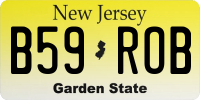 NJ license plate B59ROB