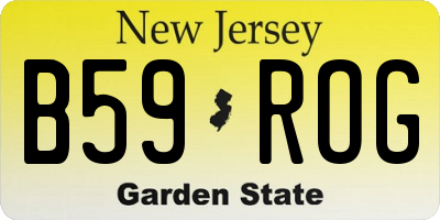 NJ license plate B59ROG