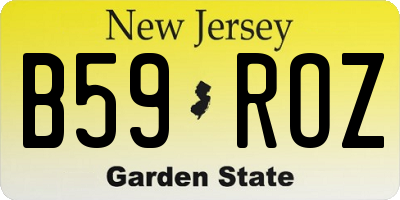 NJ license plate B59ROZ