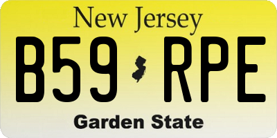 NJ license plate B59RPE