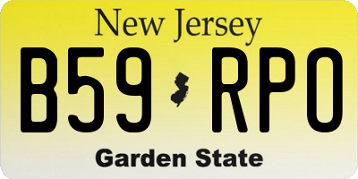 NJ license plate B59RPO