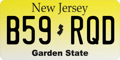 NJ license plate B59RQD