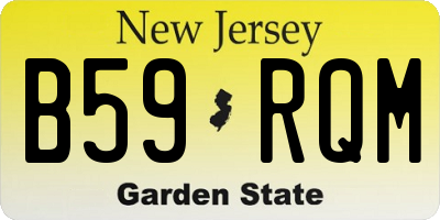 NJ license plate B59RQM
