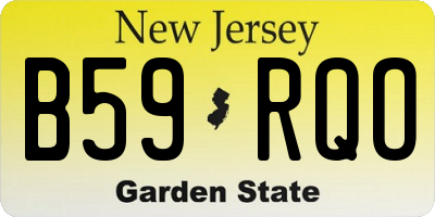 NJ license plate B59RQO