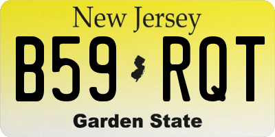 NJ license plate B59RQT