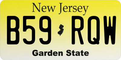 NJ license plate B59RQW