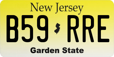 NJ license plate B59RRE