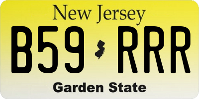 NJ license plate B59RRR