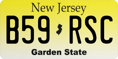 NJ license plate B59RSC