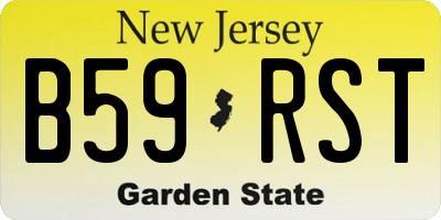 NJ license plate B59RST