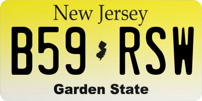 NJ license plate B59RSW