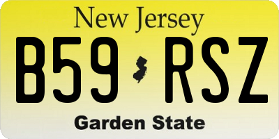 NJ license plate B59RSZ