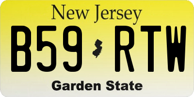 NJ license plate B59RTW