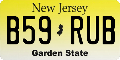 NJ license plate B59RUB