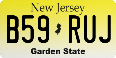 NJ license plate B59RUJ
