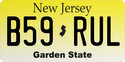 NJ license plate B59RUL