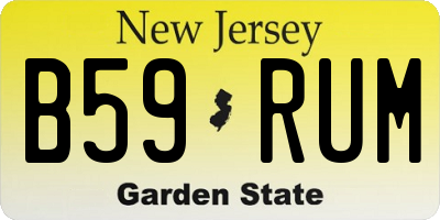 NJ license plate B59RUM