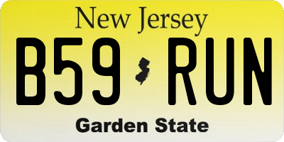 NJ license plate B59RUN