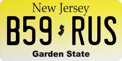 NJ license plate B59RUS