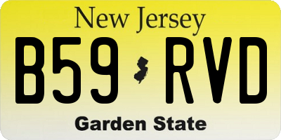 NJ license plate B59RVD
